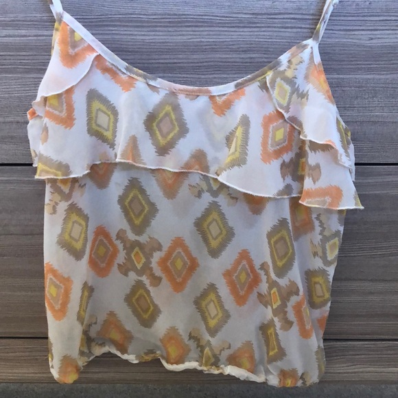 Kirra Sheer Pattern Tank Top - Picture 1 of 3